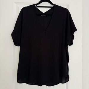 Nordstrom LUSH brand black women’s blouse shirt top size medium 8 10